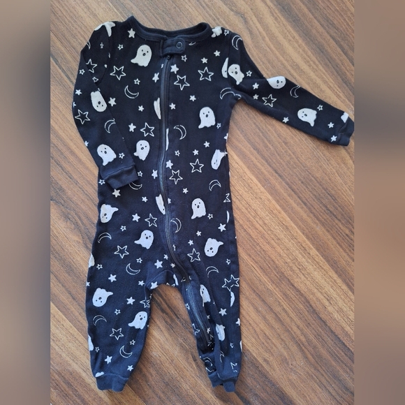 Joe Fresh Ghost Print Kids Pj Footless Onsie Size 12-18M - Picture 1 of 1